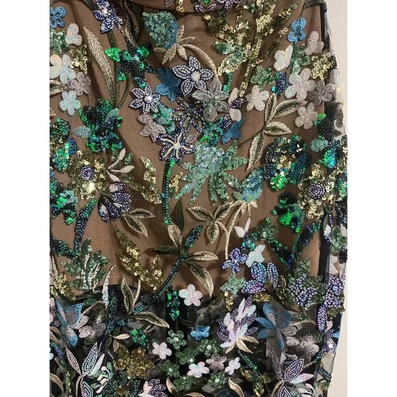 Elegant Strapless Floral Dress - Picture 8 of 15